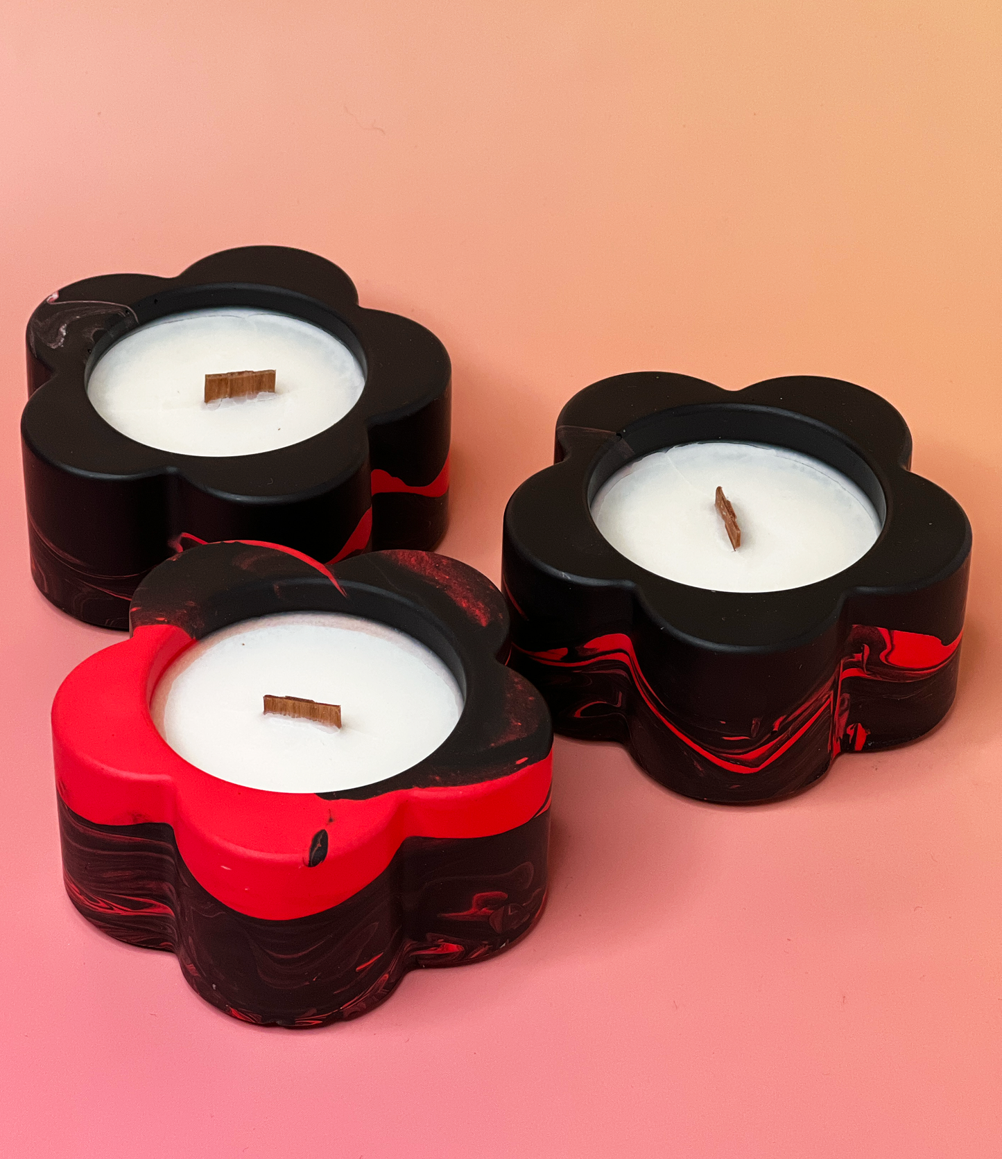 Mini Jesmonite Candle Gift – Colorful Flower Candles for the Scent-Loving Crowd