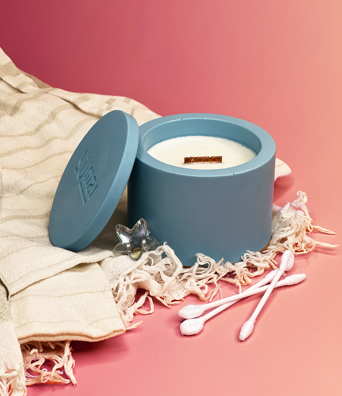 Soft Serve Candle – Pastel Jesmonite Vessel | Pick your match