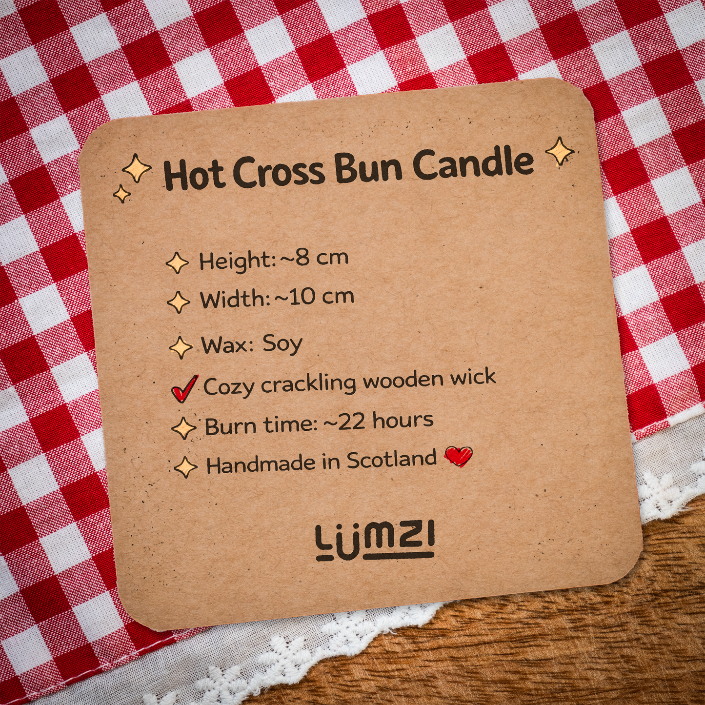 Hot Cross Bun Candle — Easter Bakery Candle