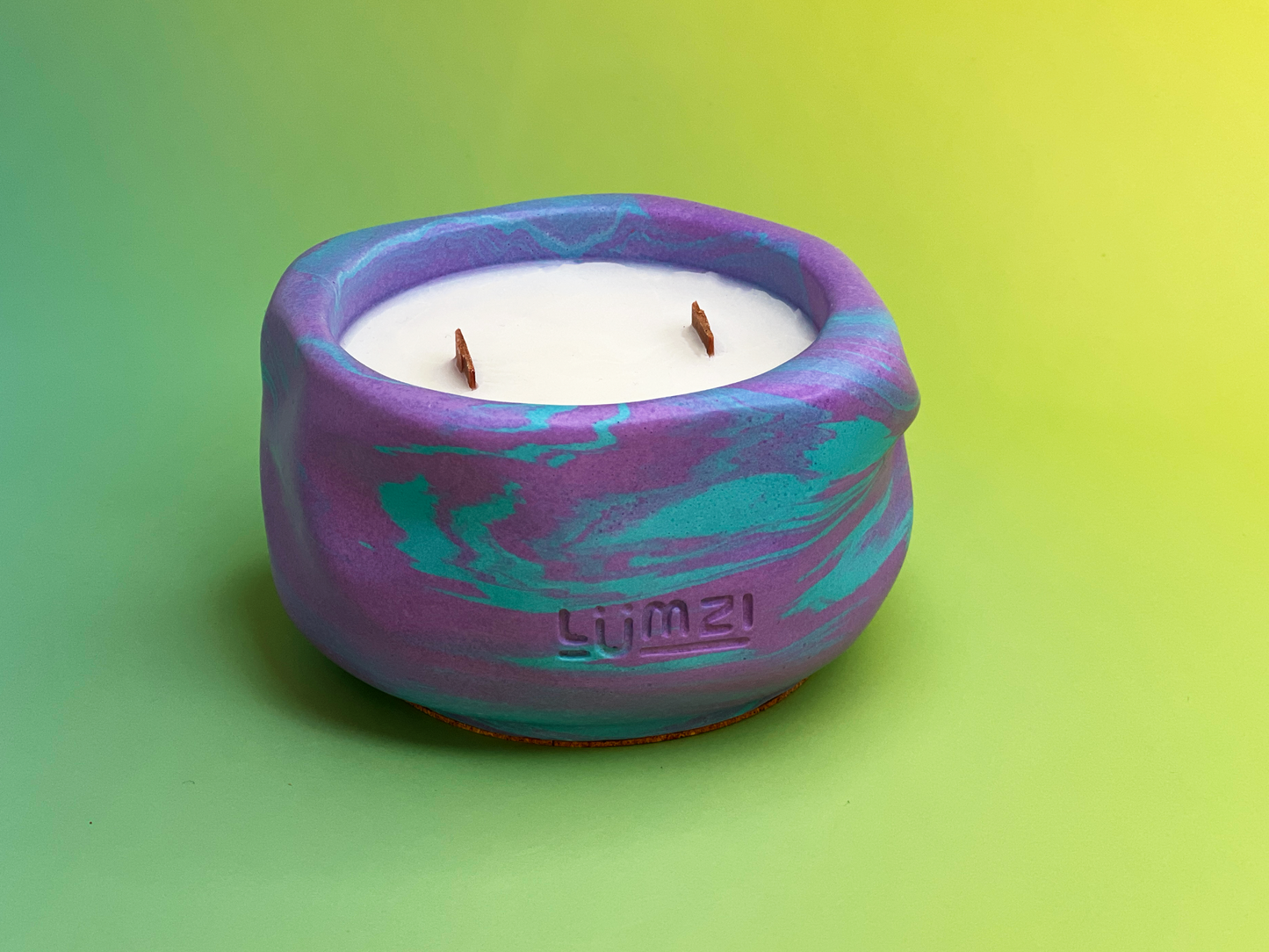 Squidge Candle – Sculptural Jesmonite Candle – Chunky Blobby Shelf Decor – Handmade Gift