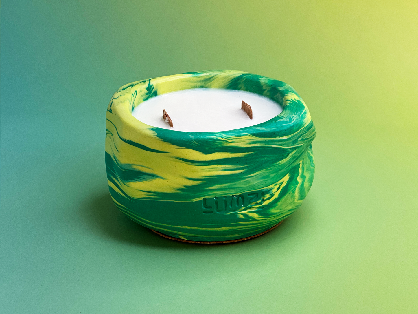 Squidge Candle – Sculptural Jesmonite Candle – Chunky Blobby Shelf Decor – Handmade Gift