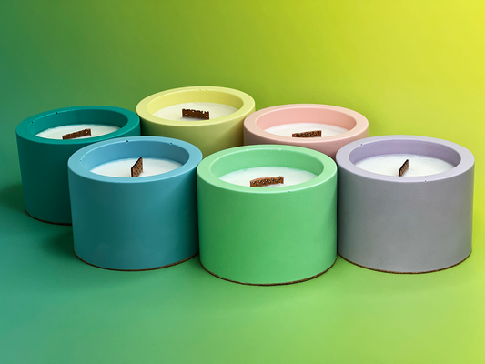 Soft Serve Candle – Pastel Jesmonite Vessel | Pick your match