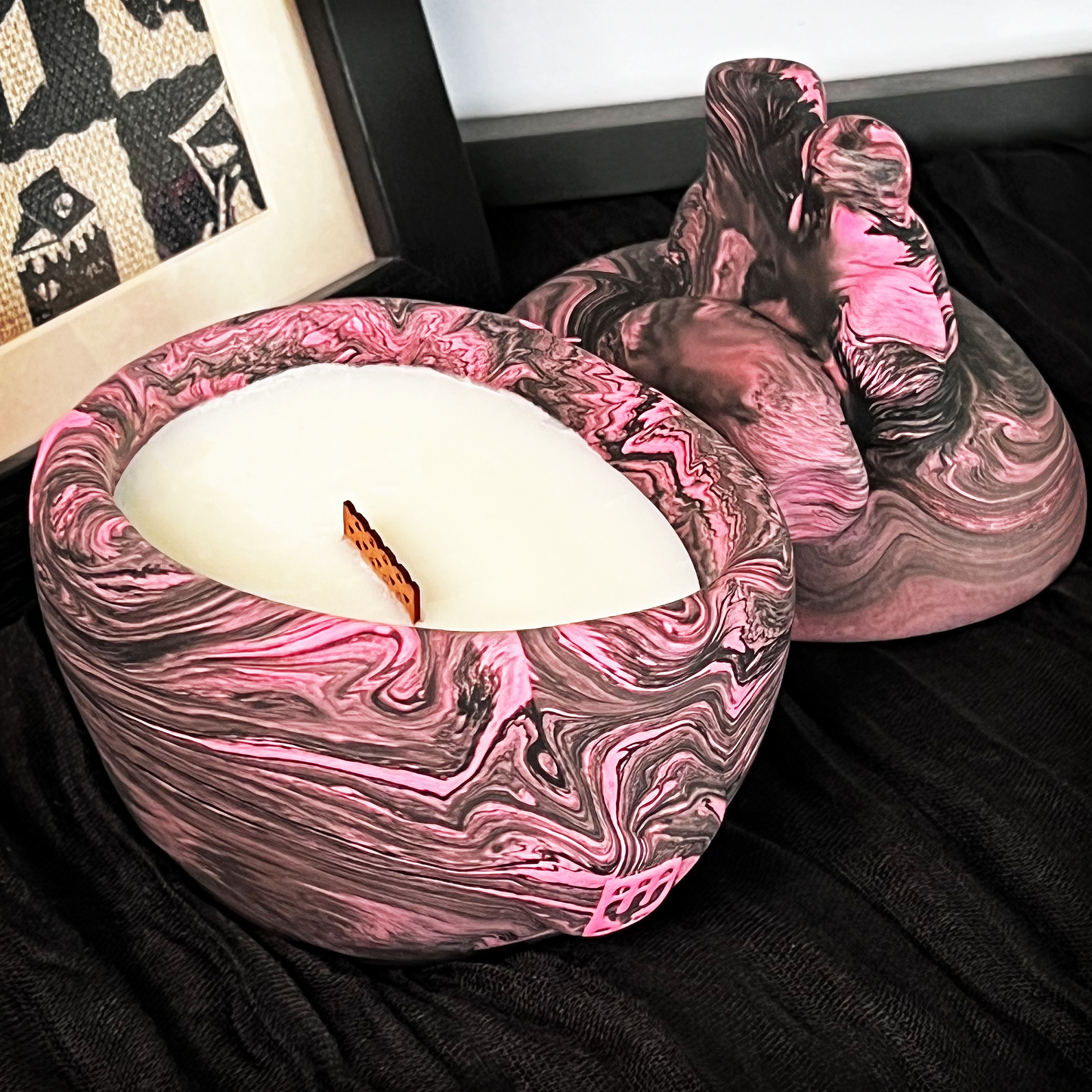 Heartcore Candle – Anatomical Jesmonite Candle – Gothic Sculptural Home Decor