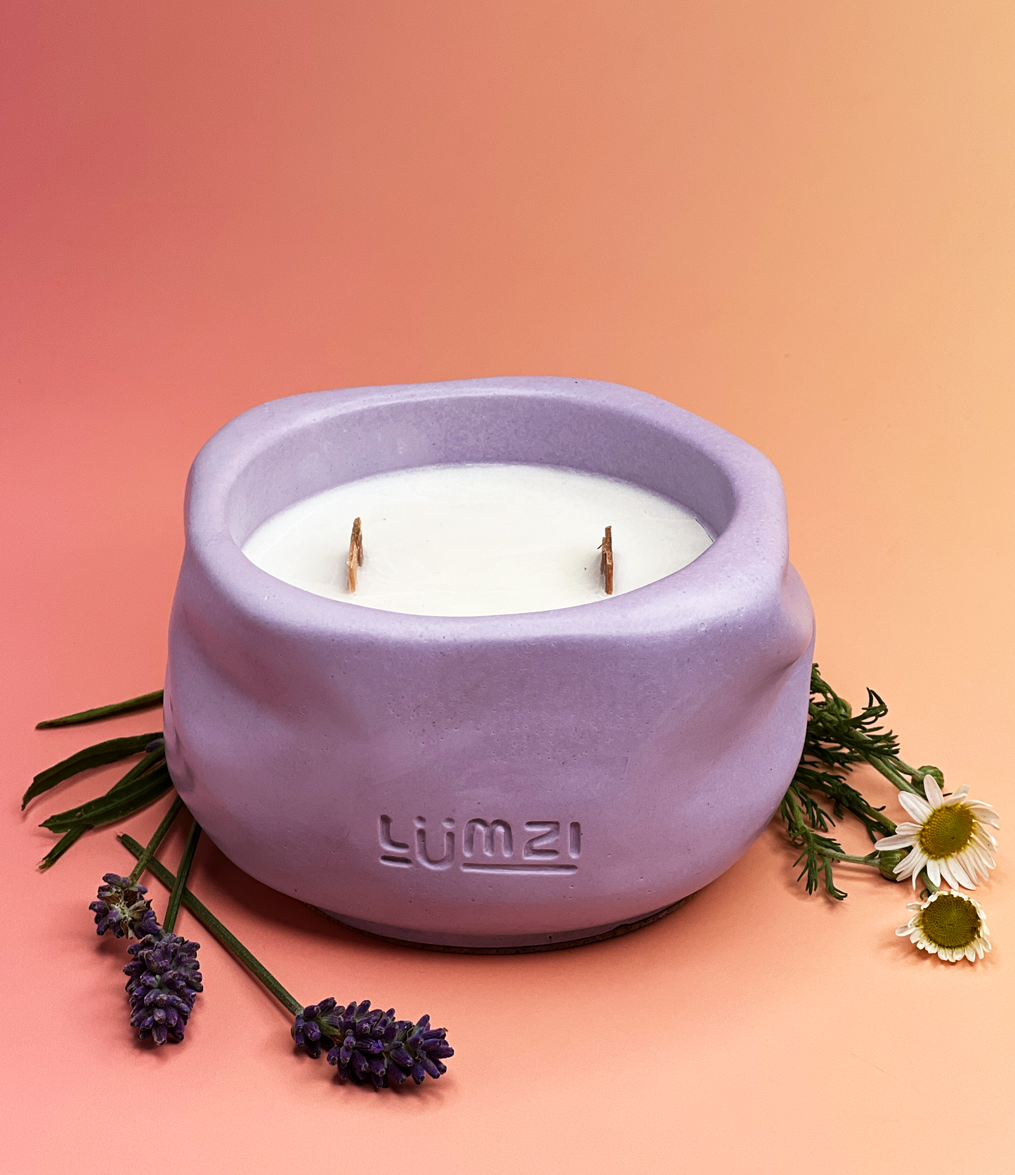 Squidge Candle – Sculptural Jesmonite Candle – Chunky Blobby Shelf Decor – Handmade Gift