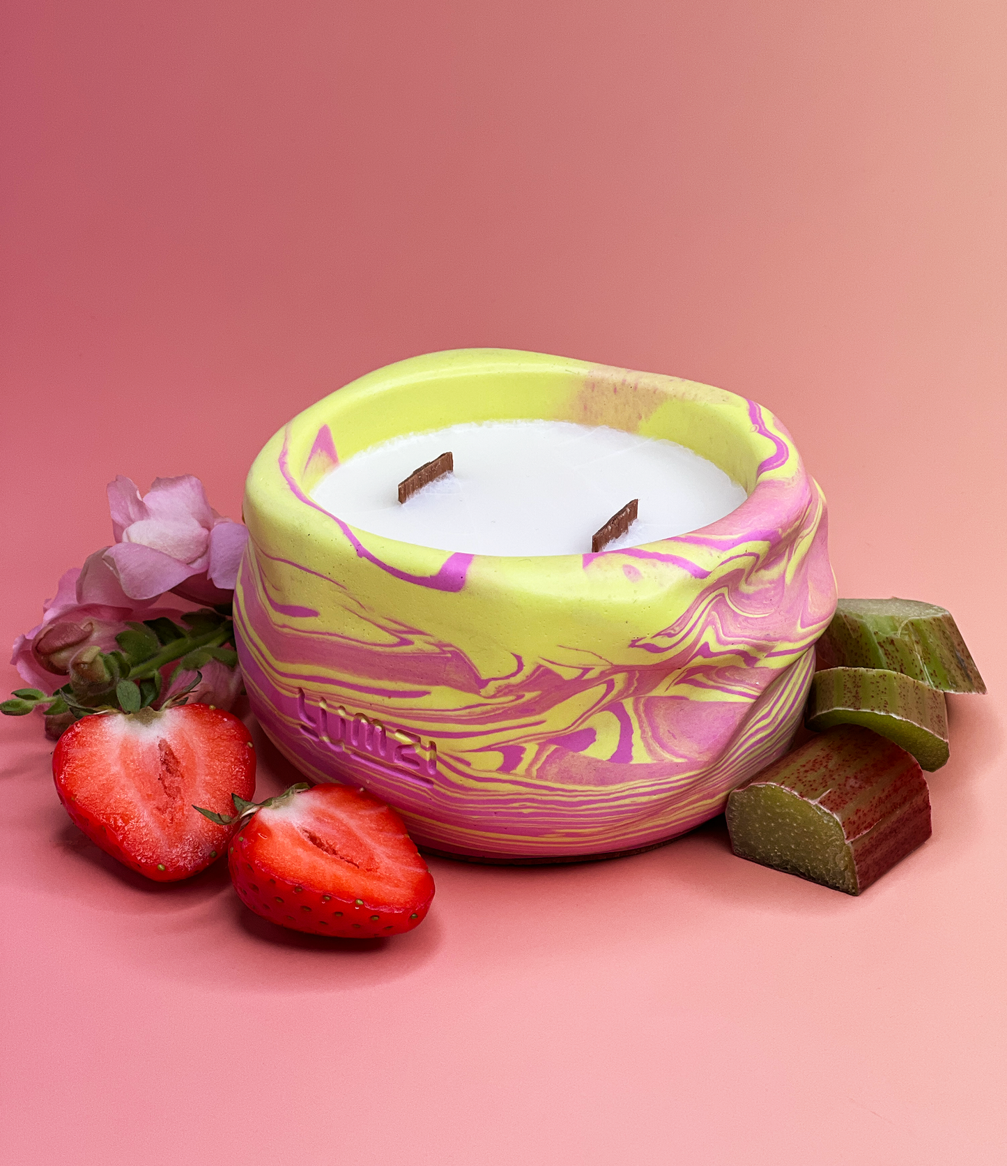 Squidge Candle – Sculptural Jesmonite Candle – Chunky Blobby Shelf Decor – Handmade Gift
