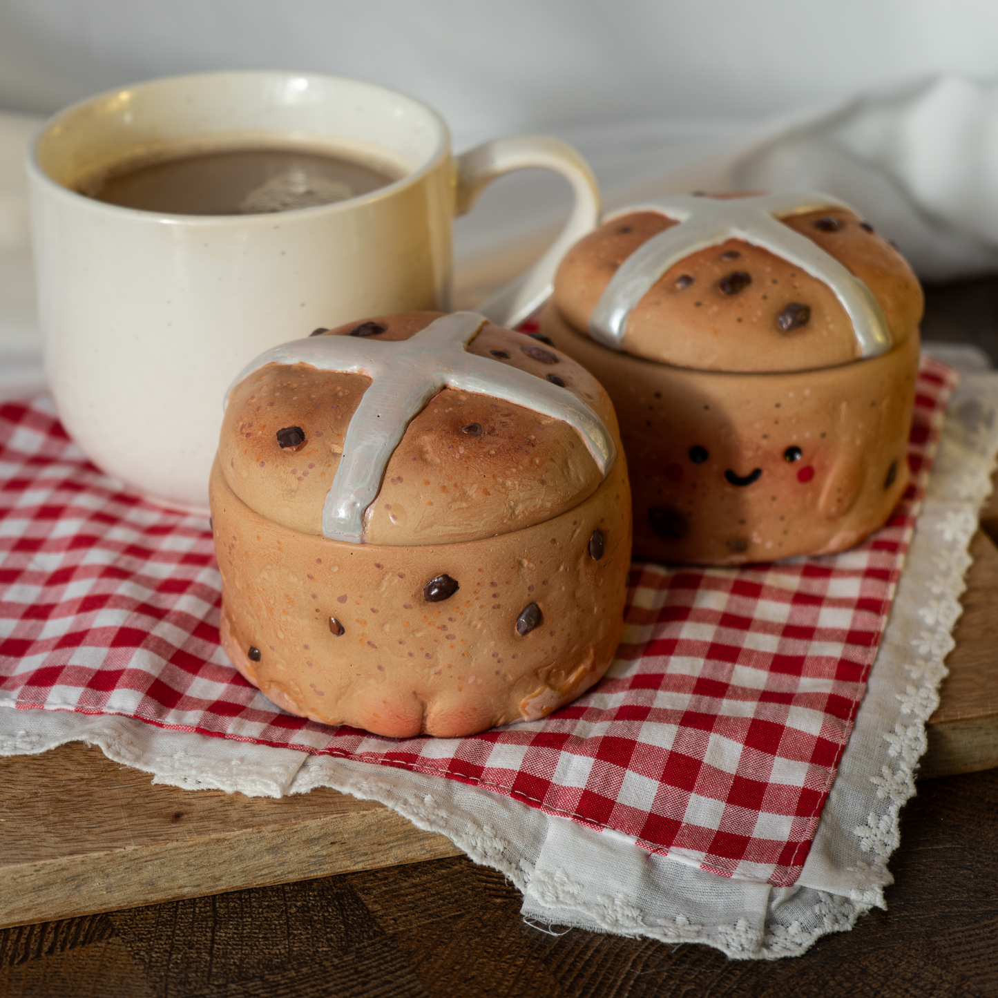 Hot Cross Bun Candle — Easter Bakery Candle