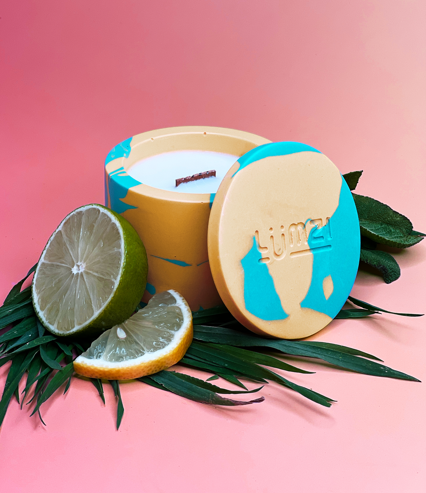 Melt Mode – Neon Swirled Jesmonite Candle | Bold Colour + Scent Combos